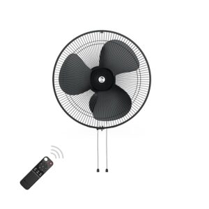 atomberg Renesa 400mm Wall Mount Fan | Wall Fans for Home | Silent BLDC Wall Fan | Remote with Timer & Sleep Control | 1+1 Year Warranty (Midnight Black)